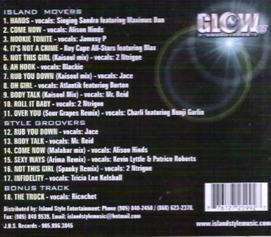 GLOW 05 SOUNDTRACK 

GLOW 05 SOUNDTRACK: available at Sam's Caribbean Marketplace, the Caribbean Superstore for the widest variety of Caribbean food, CDs, DVDs, and Jamaican Black Castor Oil (JBCO). 